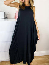 Load image into Gallery viewer, Elegant Loose Solid Color Sleeveless Casual Dress