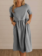 Load image into Gallery viewer, Solid Color Casual Solid Color Pocket Dress