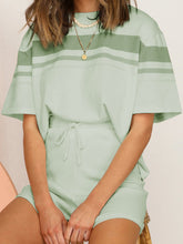 Load image into Gallery viewer, Fashionable Casual Loose Short Sleeved Shirt Shorts Knitted Suit