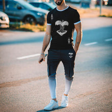 Load image into Gallery viewer, Men'S Black Gradient Print T-Shirt And Pants Suit