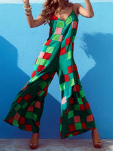 Load image into Gallery viewer, Vintage Bohemian Loose Geometric Print Camisole Jumpsuit