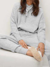 Load image into Gallery viewer, Knitted Hooded Long Sleeve Top Casual Pants Set