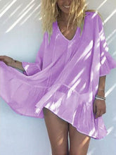 Load image into Gallery viewer, Simple And Comfortable Casual Loose V-Neck Dress