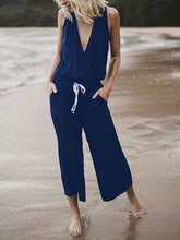 Load image into Gallery viewer, V-neck Loose Casual Jumpsuit
