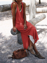 Load image into Gallery viewer, Solid Color Knitted Sleeveless Dress