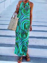 Load image into Gallery viewer, Casual Floral Hollow Out Peasant Shift Dress