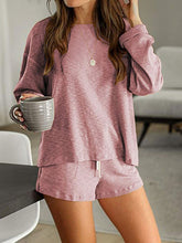 Load image into Gallery viewer, Casual Solid Color Lace-up Home Furnishing Two-piece Suit