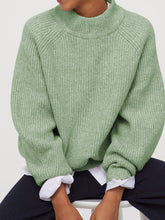 Load image into Gallery viewer, Fashion Casual Solid Color Long-sleeved Round Neck Sweater