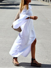 Load image into Gallery viewer, Loose Casual V-Neck Large Cuff Dress