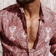 Load image into Gallery viewer, Men Retro Abstract Printed Long Sleeves Shirt