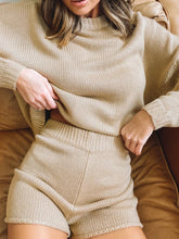 Load image into Gallery viewer, Casual Solid Color Long Sleeve Round Neck Two-piece Suit