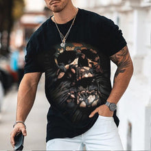 Load image into Gallery viewer, Men'S Skull Print Crew Neck Men'S T-Shirt