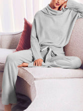 Load image into Gallery viewer, Casual Simple High Neck Long Sleeve Top Pants Knit Suit