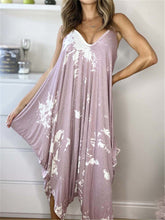 Load image into Gallery viewer, Sexy Splash Ink V-neck Slip Casual Jumpsuit