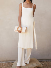 Load image into Gallery viewer, Casual Sling Sleeveless Solid Color Strap Two-Piece Suit