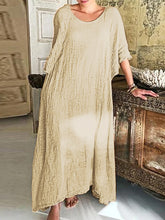 Load image into Gallery viewer, Fashion Casual Long Sleeve Round Neck Dress