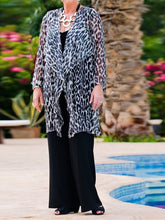Load image into Gallery viewer, Leopard Print Outwear Camisole and Trousers Women's Suit
