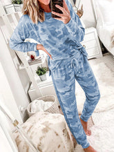 Load image into Gallery viewer, Casual Loose Camouflage Loungewear Top Pants Set