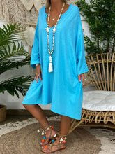 Load image into Gallery viewer, Simple Comfortable Casual Loose Soft And Comfortable Midi Dress