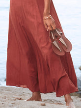 Load image into Gallery viewer, V-neck Strap Solid Casual Maxi Dresses
