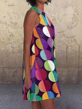 Load image into Gallery viewer, Color Polka Dots Pockets Sleeveless A-line Dresses