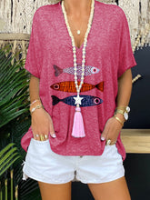 Load image into Gallery viewer, Casual Printed V-Neck Top