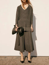 Load image into Gallery viewer, Deep V-Neck Long Sleeve Simple Women'S Suit