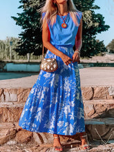 Load image into Gallery viewer, Elegant Loose Top Floral Skirt Suit