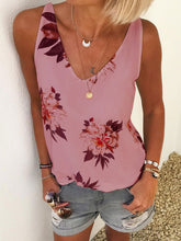 Load image into Gallery viewer, Printed Sleeveless Casual T-Shirt