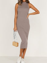 Load image into Gallery viewer, Sexy Solid Color Round Neck Sleeveless Dress