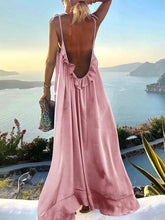 Load image into Gallery viewer, Romantic And Elegant Vacation Suspender Maxi Dress