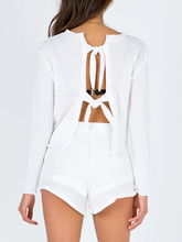 Load image into Gallery viewer, Back Straped Tops High Waist Shorts Casual Two-Piece Suit