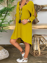 Load image into Gallery viewer, Fashion Open Long Sleeve V-neck Dress