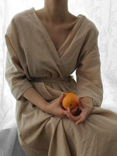 Load image into Gallery viewer, Casual Fashion Solid Color V-neck Shirt Dress