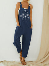 Load image into Gallery viewer, Simple Casual Loose Dandelion Printed Jumpsuit