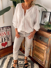 Load image into Gallery viewer, Round Neck Long Sleeve Solid Color Casual Loose Blouses