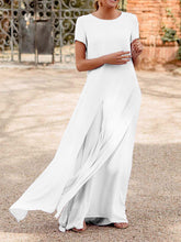 Load image into Gallery viewer, Women's Round Neck Short Sleeve Elegant Suits for Summer