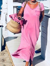 Load image into Gallery viewer, Casual Solid Color Pocket Dress