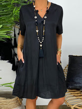 Load image into Gallery viewer, V-neck Casual Short Sleeve Dress