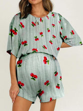 Load image into Gallery viewer, Casual Loose Solid Color Round Neck Short Sleeve Two-piece Suit