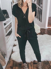 Load image into Gallery viewer, Simple Casual Loose Short Sleeve Top Pants Knitted Suit