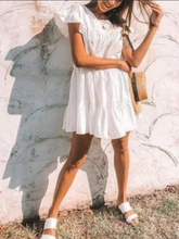 Load image into Gallery viewer, Fashion Casual Solid Color Short Sleeve Dress