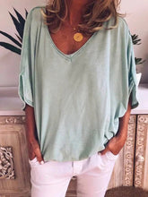 Load image into Gallery viewer, Casual Cotton Short Sleeve T-shirt Top