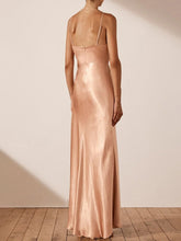 Load image into Gallery viewer, Deep V Sling Waist Evening Dress