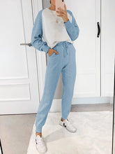 Load image into Gallery viewer, Casual Loose Color Matching Long-sleeved Two-piece Suit