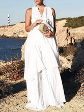 Load image into Gallery viewer, Casual Sleeveless V-neck Solid Color Dress