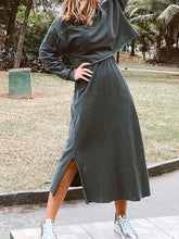 Load image into Gallery viewer, Retro Loose Long-sleeved Blouse Split Skirt Two-piece Suit