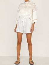 Load image into Gallery viewer, Casual Striped Top and Shorts Two-piece Set
