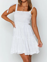 Load image into Gallery viewer, Simple Casual Romantic Suspender Mini Dress