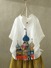 Load image into Gallery viewer, Printed Casual Short Sleeve Shirts & Tops